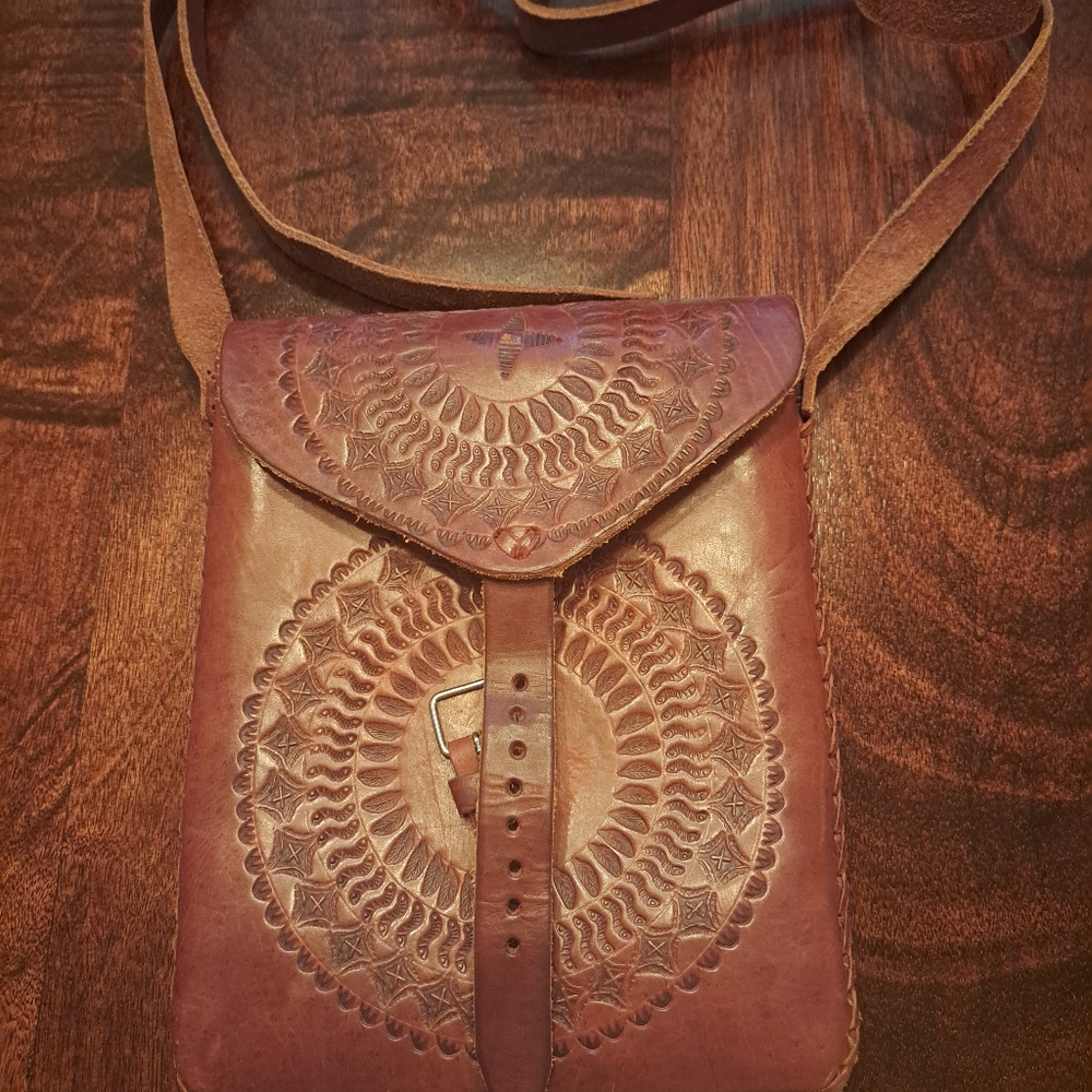 Handmade Tooled Leather Purse
